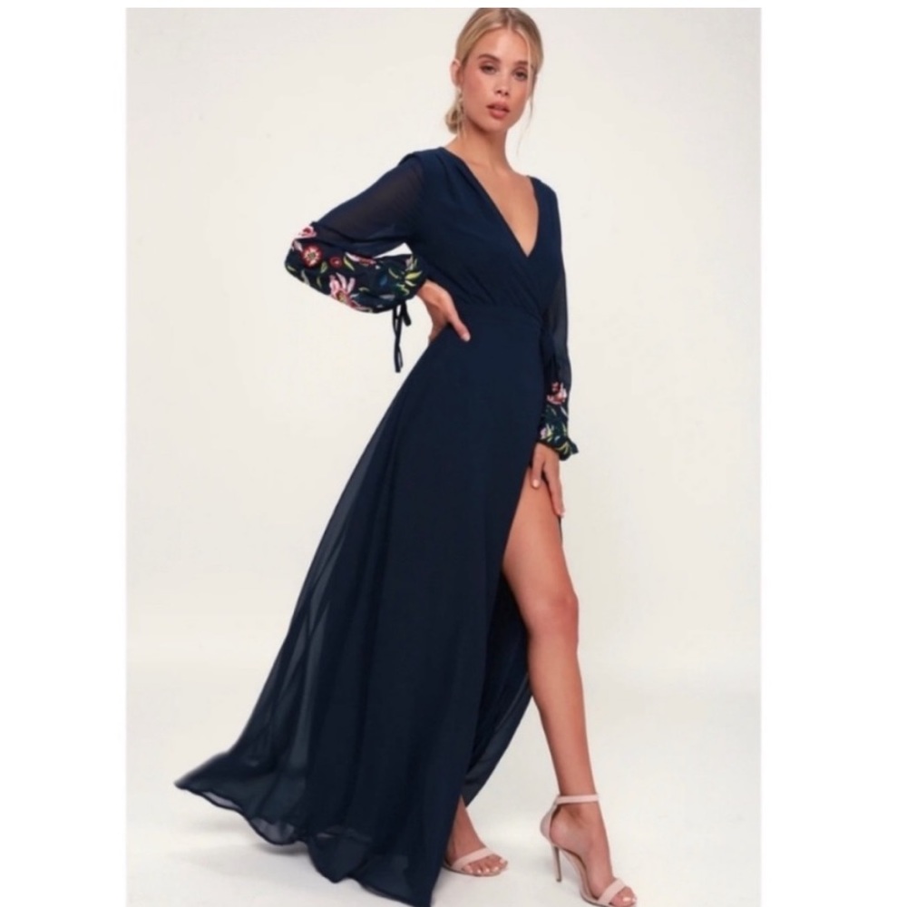 Lulus Navy Maxi Dress